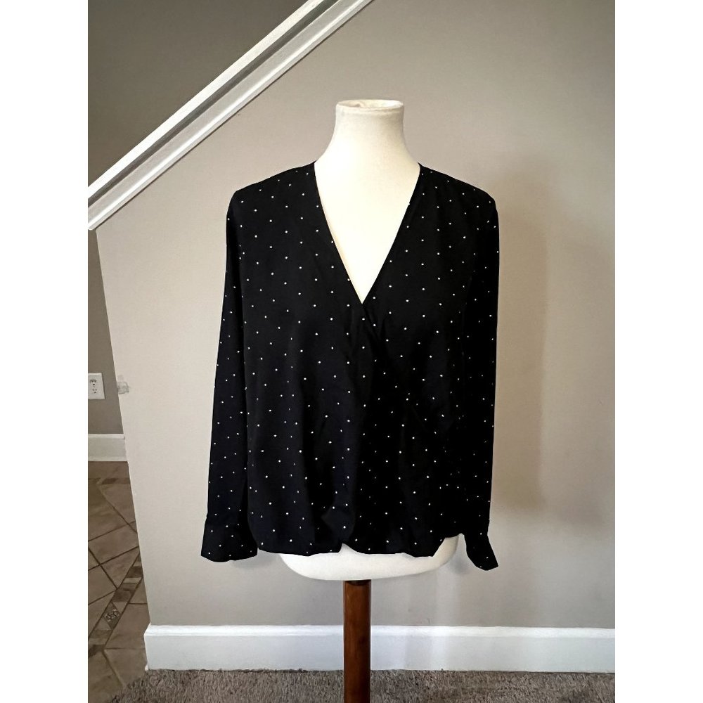 NEW with tags- A New Day black long sleeve women's blouse - Medium